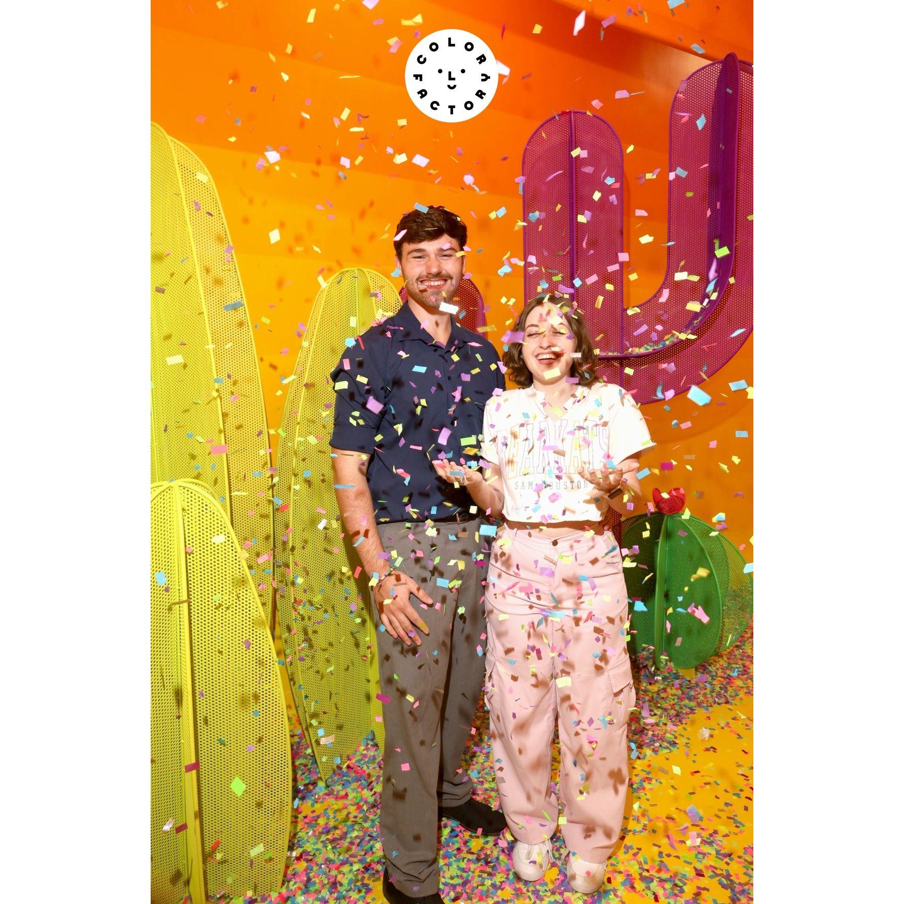 Us in Tori's favorite room ever at the Color Factory
