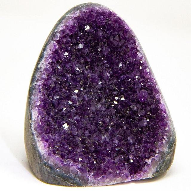 Extreme Rocks & Fossils Amethyst Cluster - 1.5 to 2 lb. Cluster with Polished Edges. Powerful, Deep Purple Crystals. Geode from Uruguay