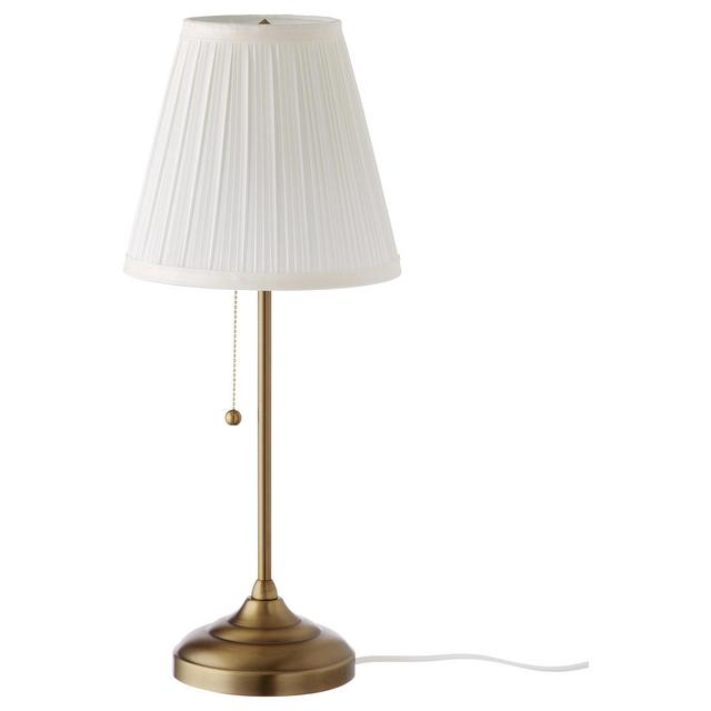 ÅRSTID                              Table lamp with LED bulb, brass, white