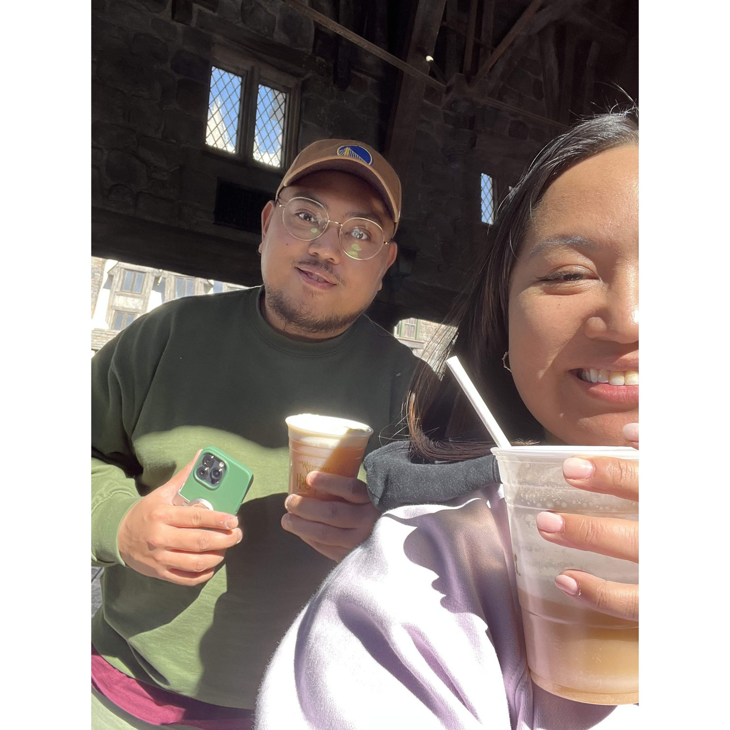 Trying Butterbeer at Universal Studios in LA