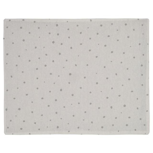 NISSÖGA Place mat, white/gray, 17 ¾x13 ¾