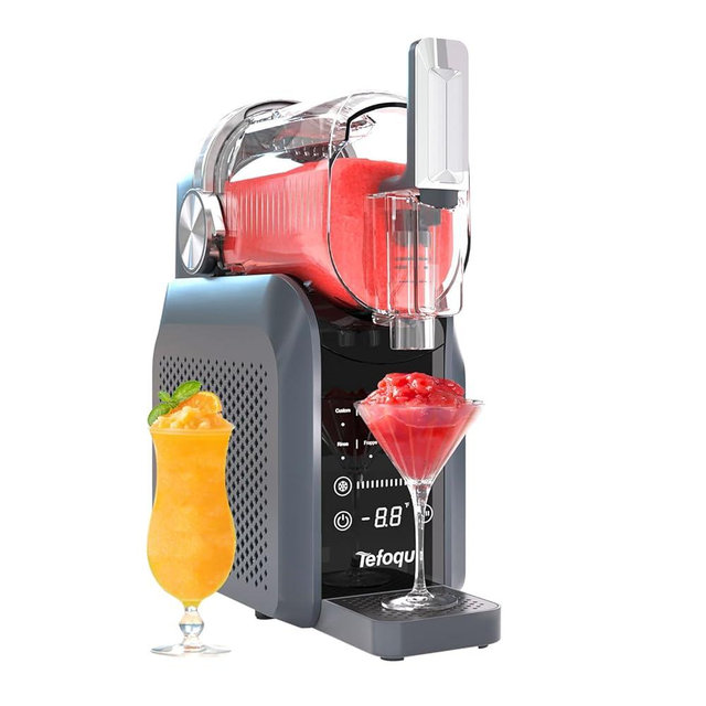 Slushie Machine, 88oz Frozen Drink Maker with 7 Preset Programs, No Ice Required for Frozen Margaritas, Slushies, Frappés and Milkshakes, Mist Gray