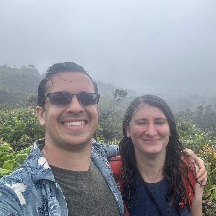 A hike on the Alakai Swamp trail in Kauai... Always rainy up there, but it was worth the muddy trek. Despite misleading photographic evidence, Hala enjoyed this particular hike more than David did.