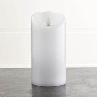 Flicker Flameless White Pillar Candle