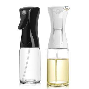 Mistifi Glass Oil Sprayer/Mister 5.1 fl oz (150ml), For Cooking Oil, Olive Oil, Soy Sauce, Vinegar, Non-Aerosol Refillable Dispenser, Spray Bottle (Set of 2)