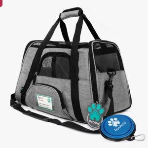PETAMI Premium Airline Approved Soft-Sided Dog & Cat Travel Carrier, Heather Taupe, Large - Chewy.com