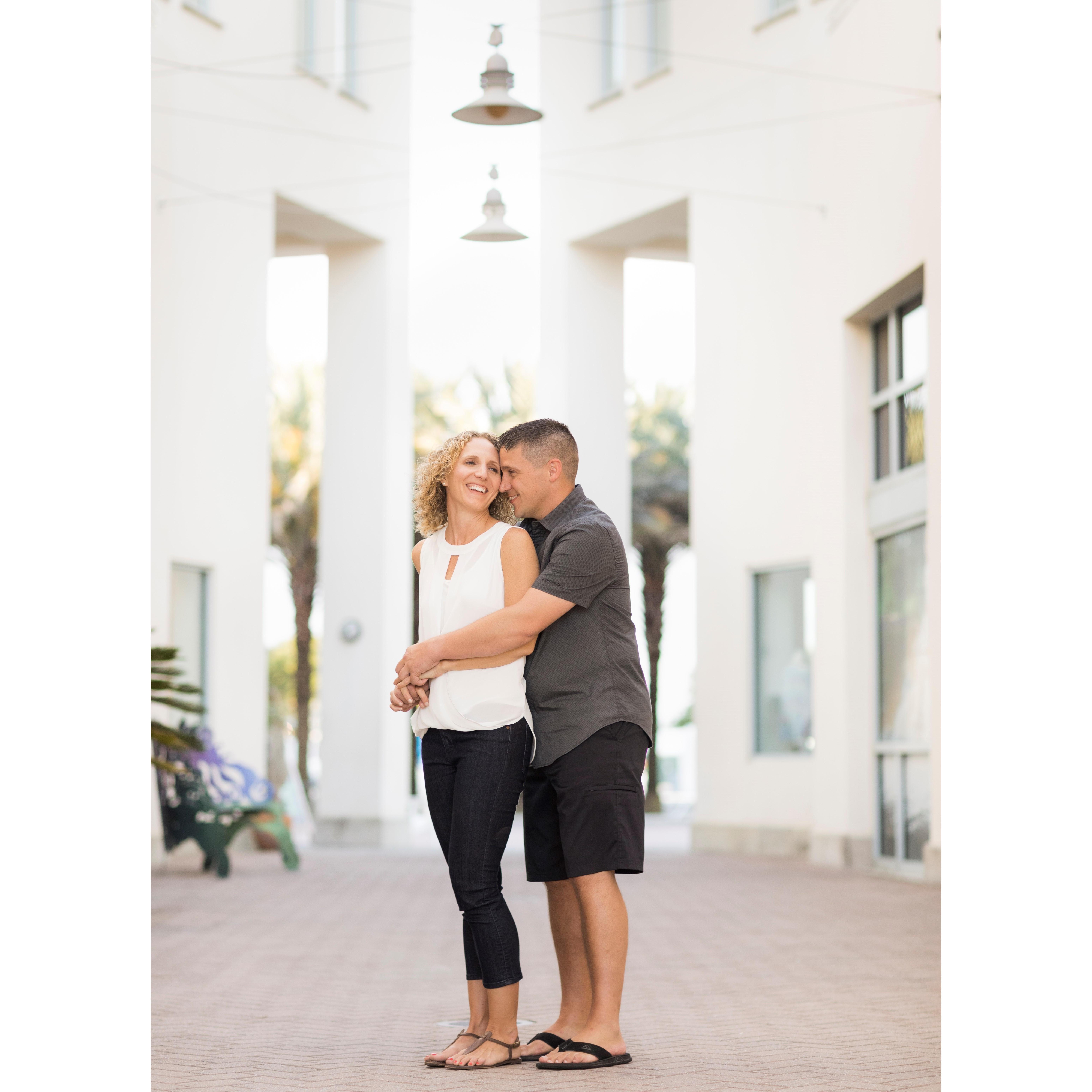 The exact spot where we met on our first date- Seaside, FL.