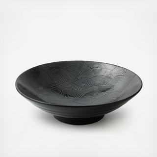 Aranami Blue Wave Large Tapered Serving Bowl