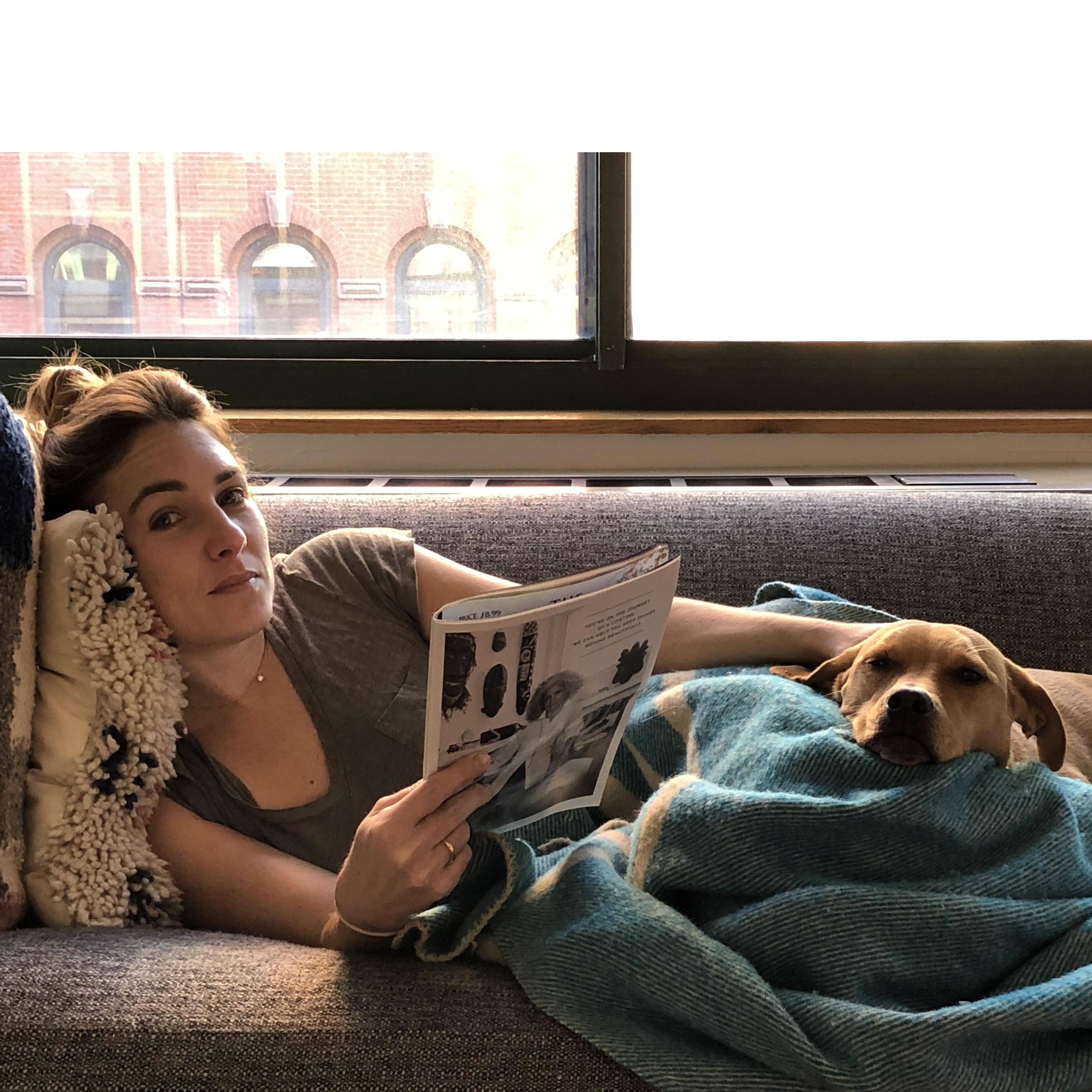 Lizzie (human) and Wallace (canine)