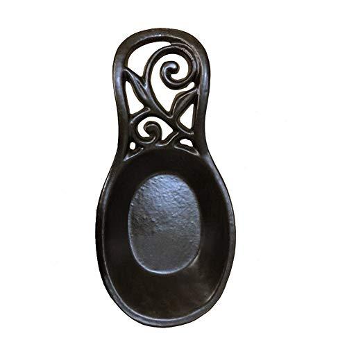 Spoon Rest Vintage metal Home Basics Kitchen Spoon Rest, Cast Iron for Cooking Home Decor, Coffee Gold Color