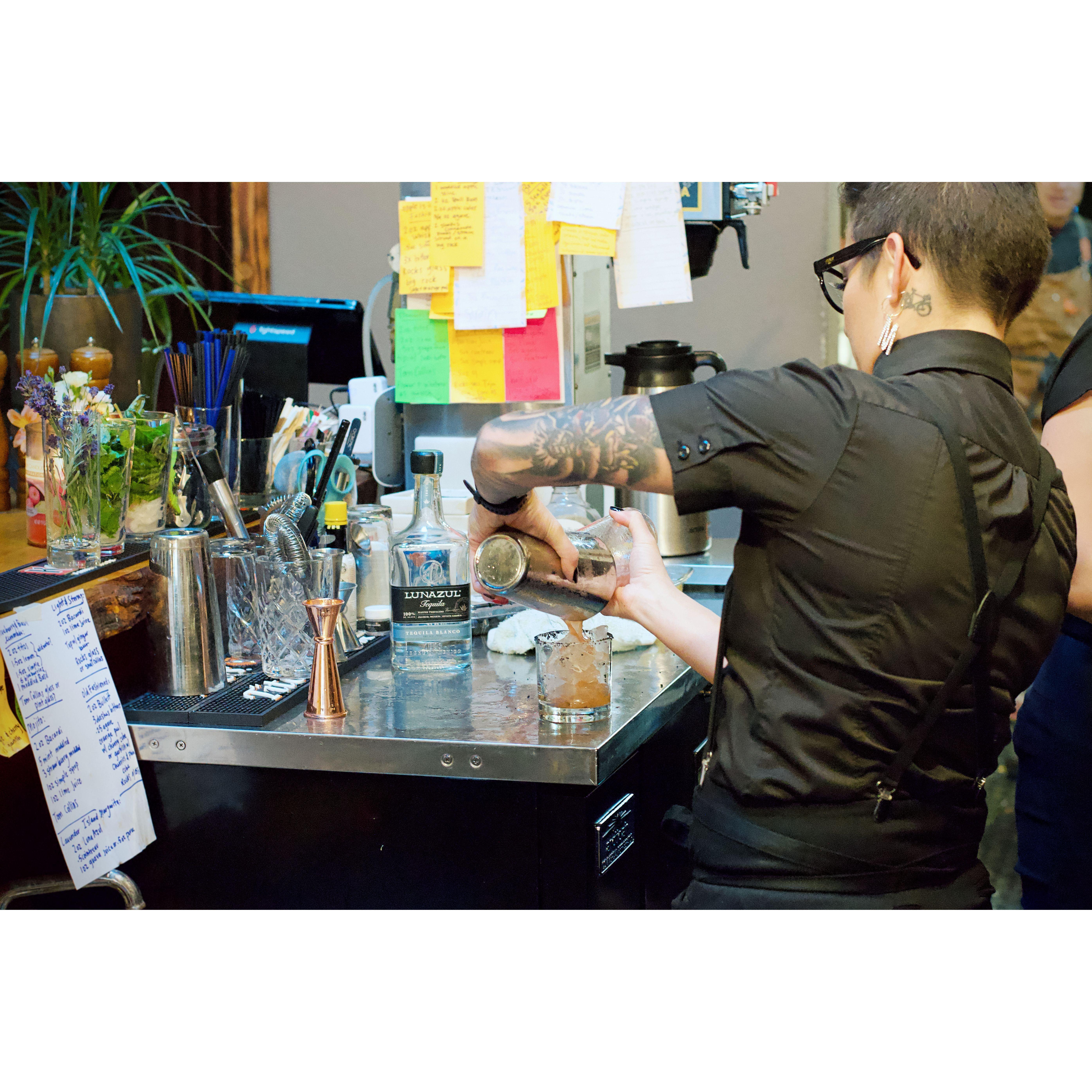 Mary is making up something good.