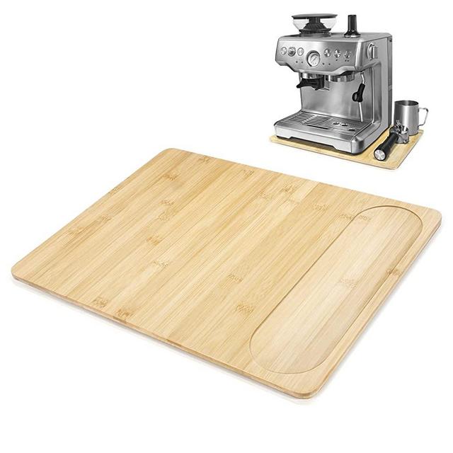 Bamboo Slider Compatible with Breville Barista Espresso Machine 870/878 - Kitchen Countertop Storage Mover Sliding Caddy for Breville Barista/Barista Pro, Coffee Maker Moving Tray (Slider Only)