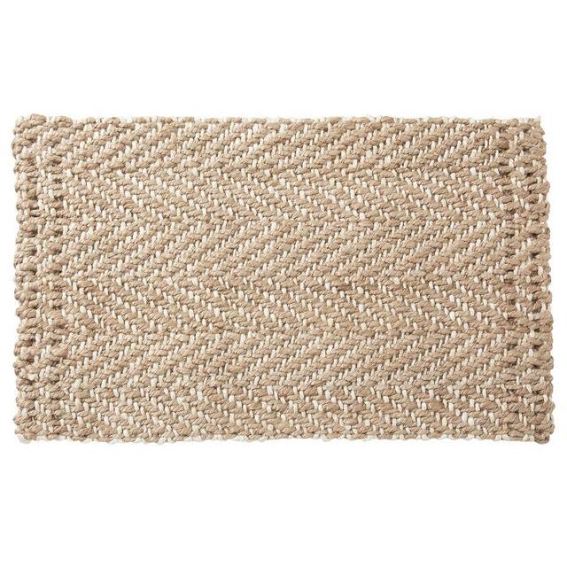 Herringbone Natural Fiber Doormat, 22 x 36", Natural