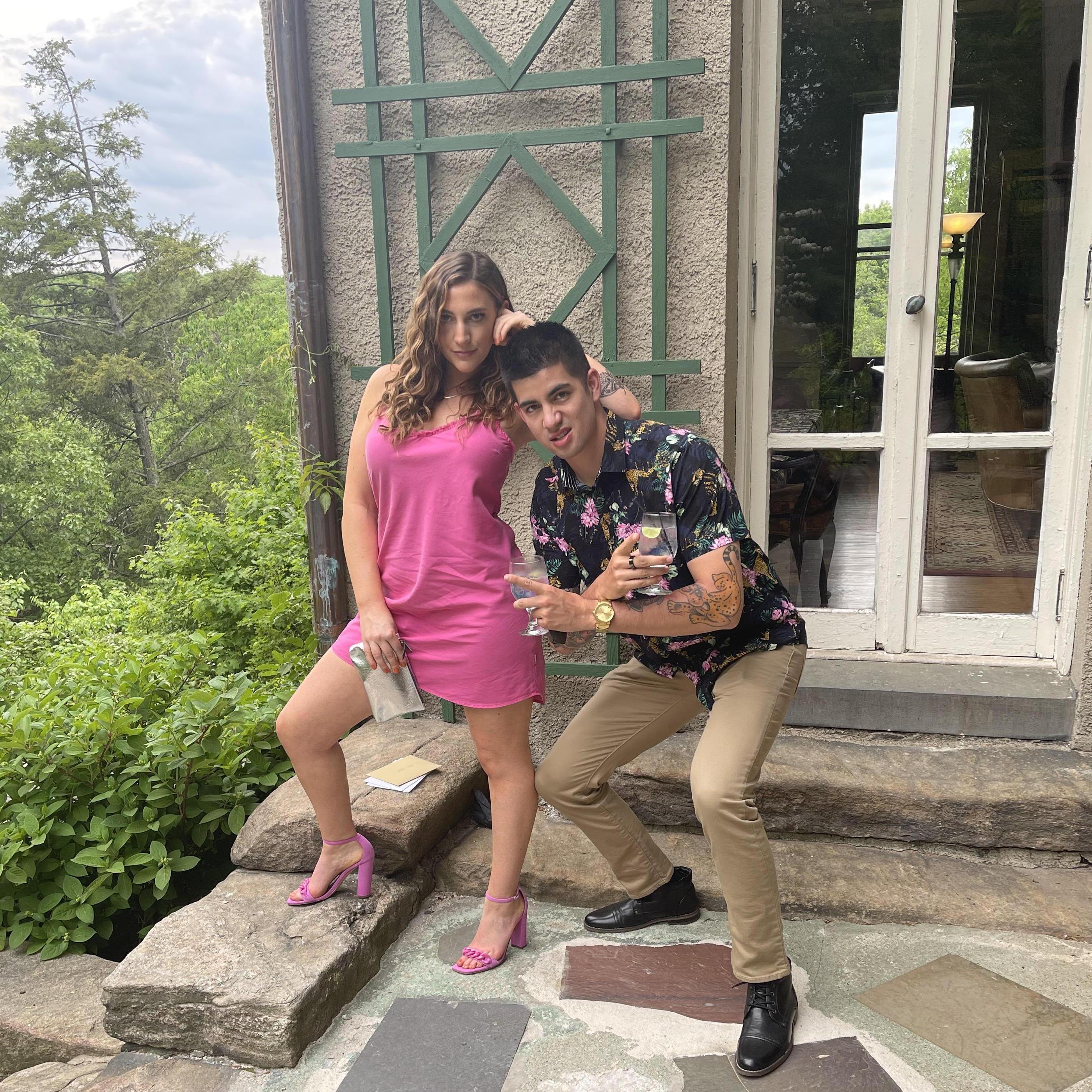 Being hams for the camera man at my cousin's wedding!