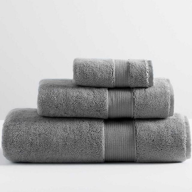 PB Classic Organic Bath, Hand, & Washcloth Towels, Set of 3, Flagstone