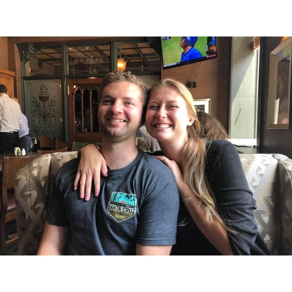 Austin and Aleksandra at J Bar in Aspen.