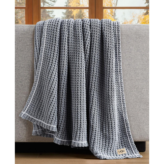 UGG® Luna Cotton Waffled Knit Throw, 50" x 70"