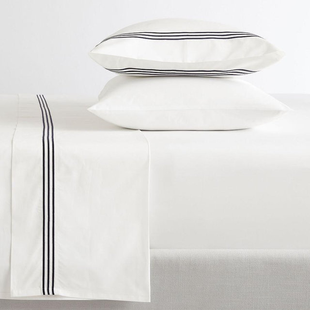 Grand Organic Percale Sheet Set, Queen, Midnight
