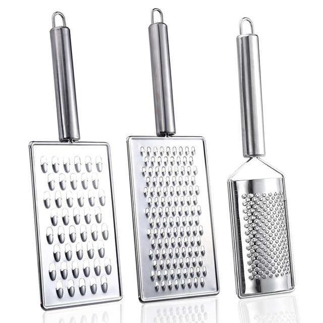 ASTIMESA Different Hole Sizes Cheese Grater and Ginger Grater Set, Zester Grater, Small Handheld Cheese Shredder for Kitchen Vegetable Food Fruit Chocolate (3 PCS)