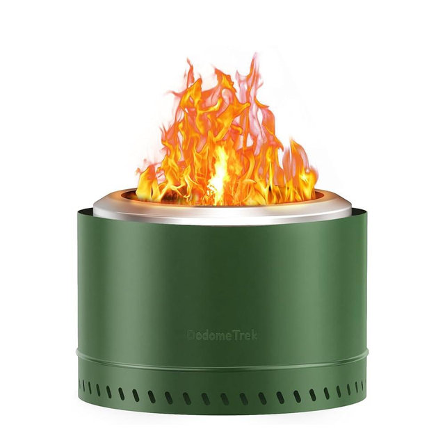 Smokeless Fire Pit, Portable Firepit Outdoor, 20 Inch Olive