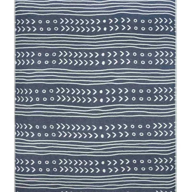 Sand Cloud Throw Blanket - 100% Organic Turkish Cotton & Heavy Weight Jacquard Weave - Soft, Comfy & Cozy Beach Blanket for Comfort & Style - 62" x 76" - La Paz (Navy Blue)