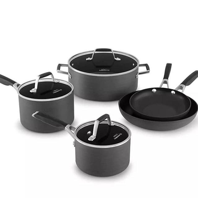 Calphalon 8 Piece Pots and Pans Set, Nonstick Kitchen Cookware with Stay-Cool Stainless Steel Handles (Select)