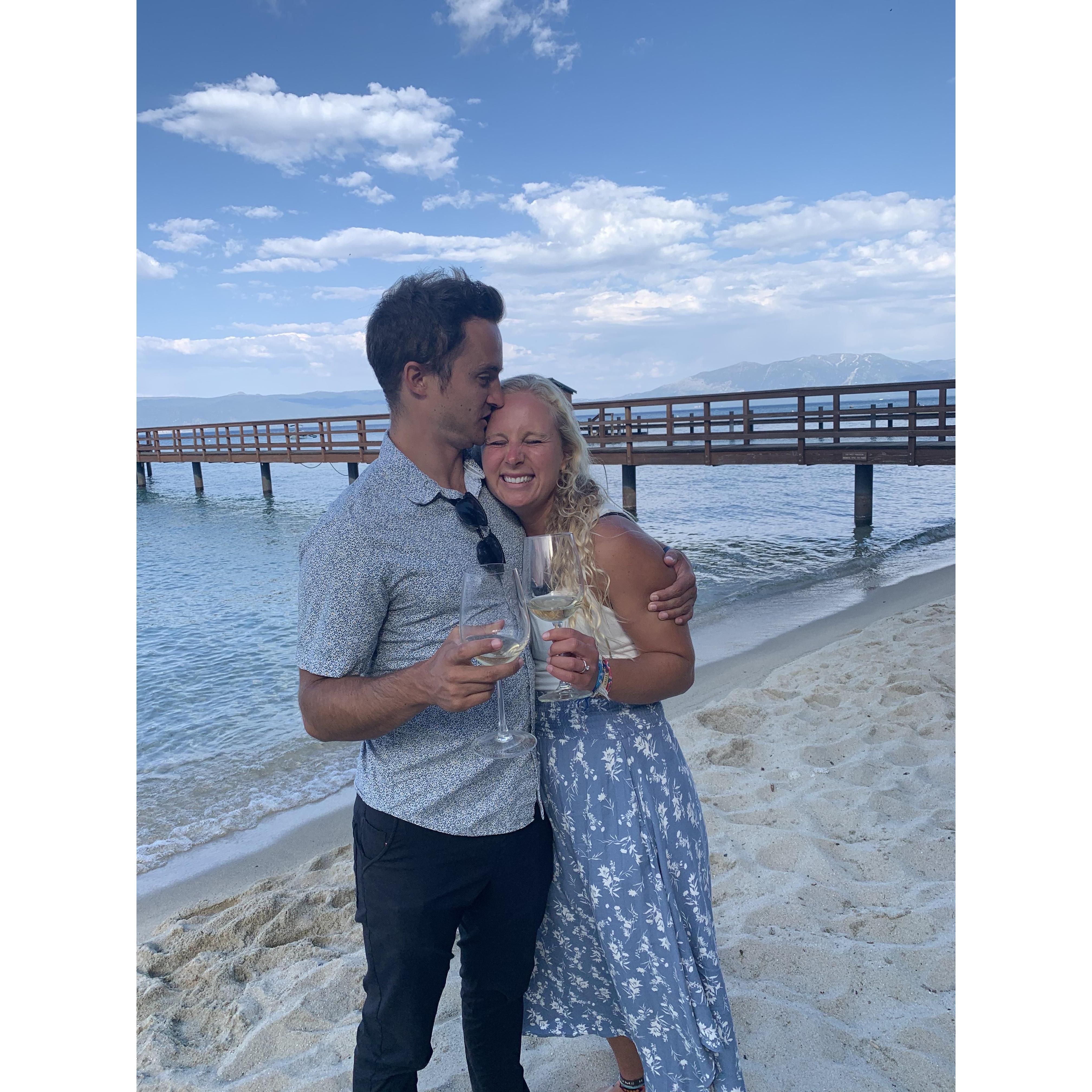 celebrating with the family right after we got engaged!
