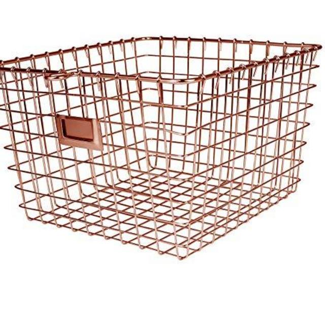 Spectrum Diversified Wire Storage Basket, Medium, Copper