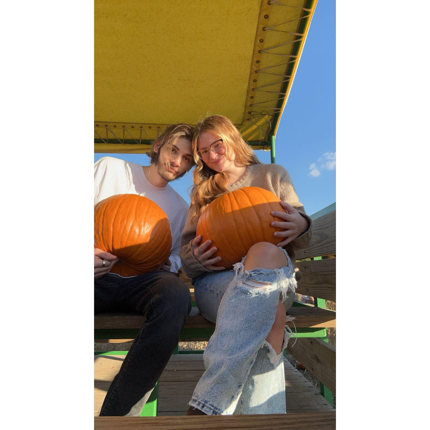 We tried so hard to get a good picture this way and this was the best one