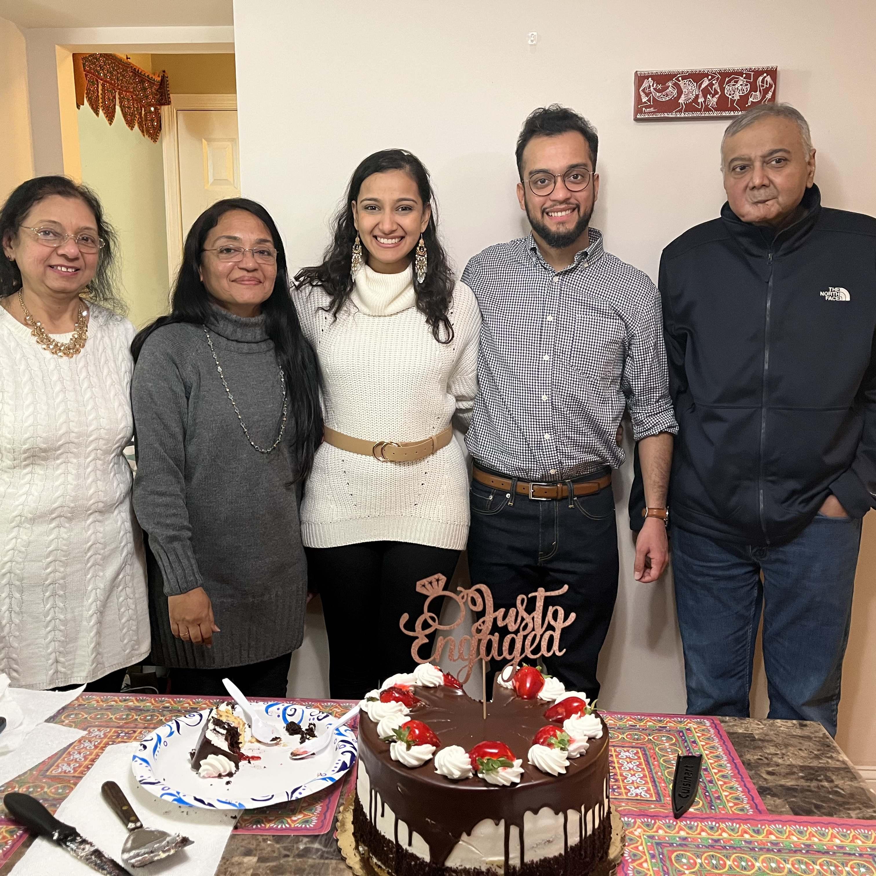 Family picture after the proposal 