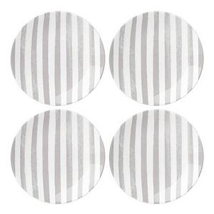 kate spade new york Charlotte Street™ Tidbit Plates in Grey (Set of 4)