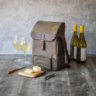 2 Bottle Insulated Wine & Cheese Cooler with Cheese Board, Knife & Corkscrew