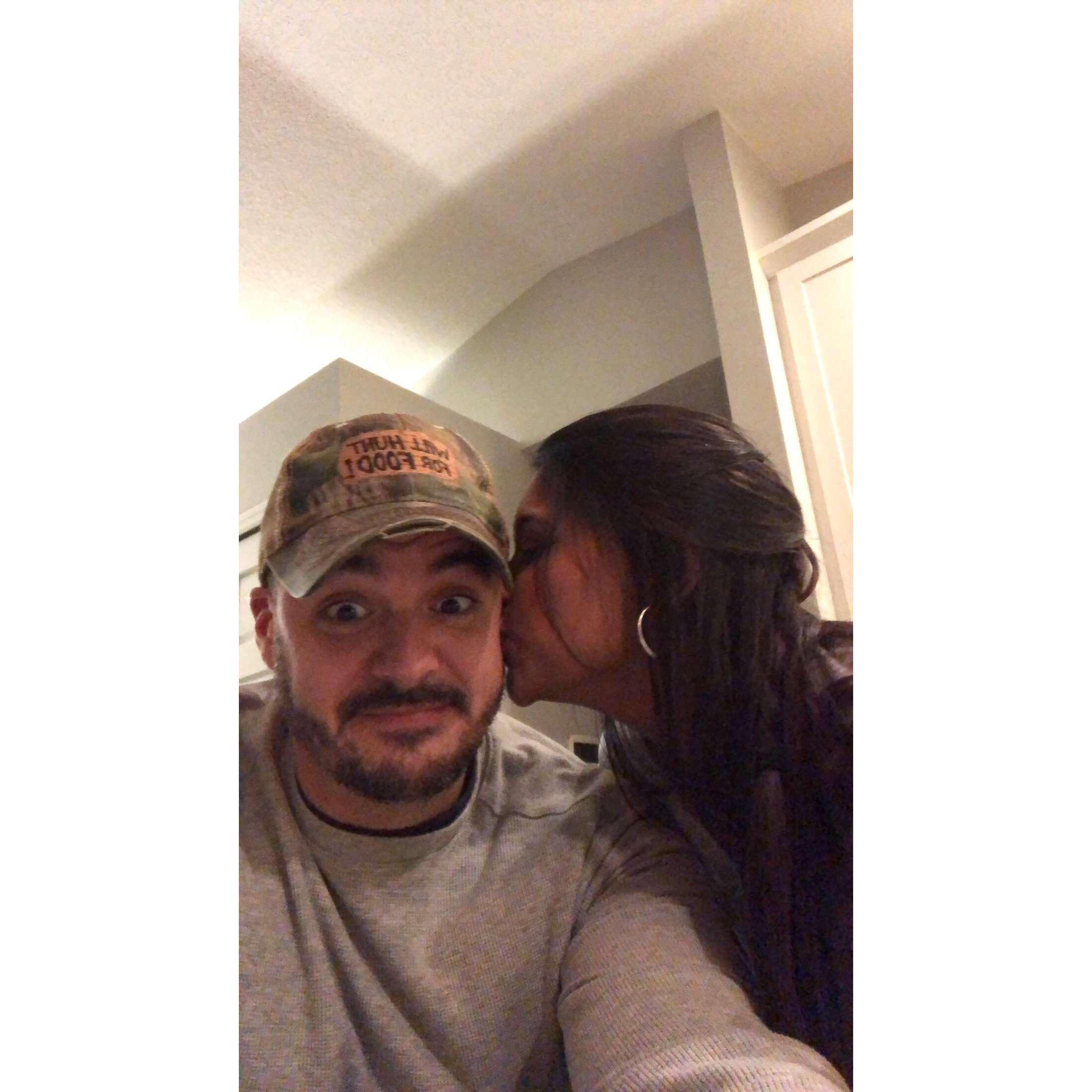 Our first captured kiss 💋