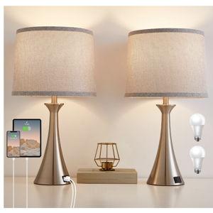Touch Lamp for Living Room Bedroom - Silver