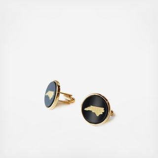 State Round Cuff Links