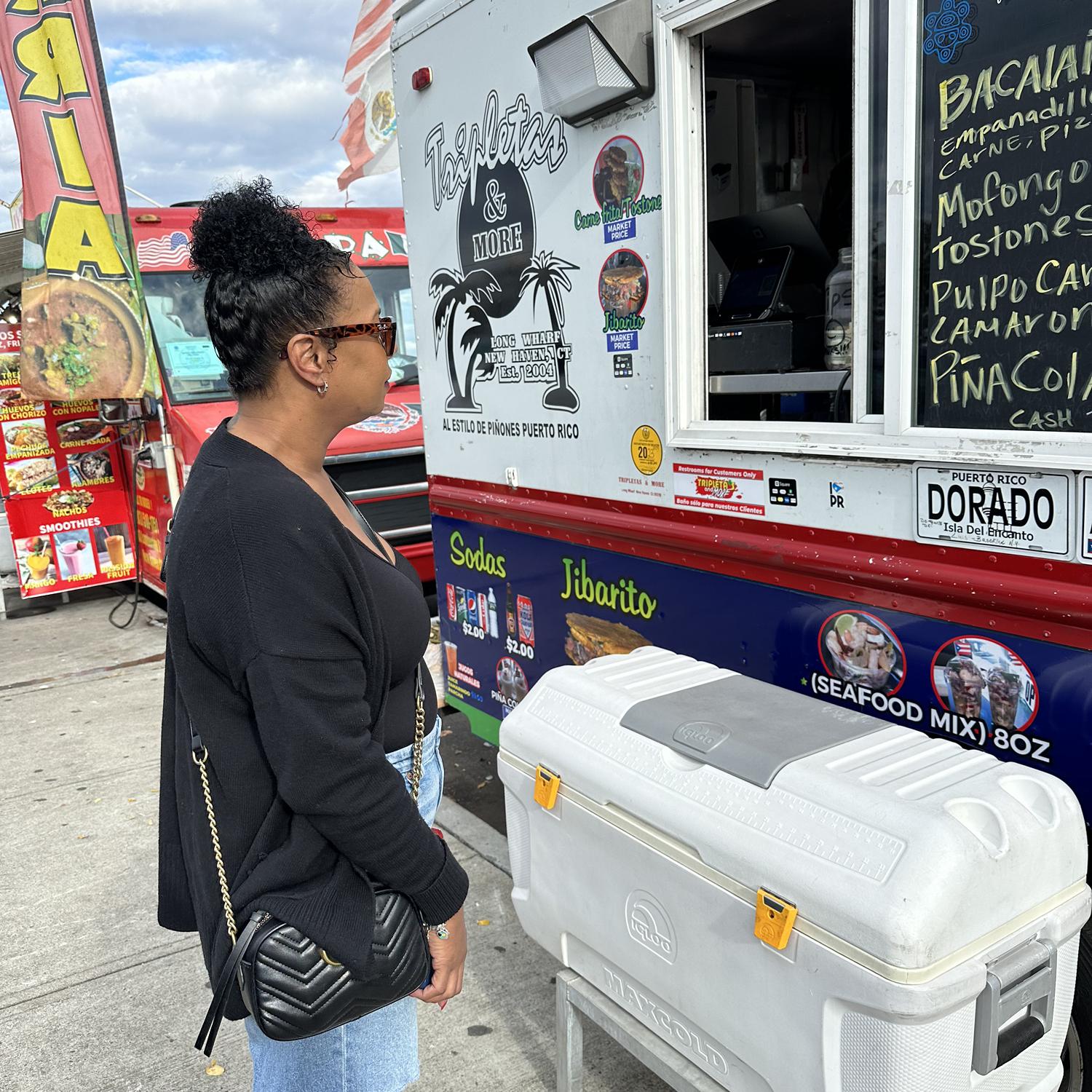Look at Bae checking out the food trucks
