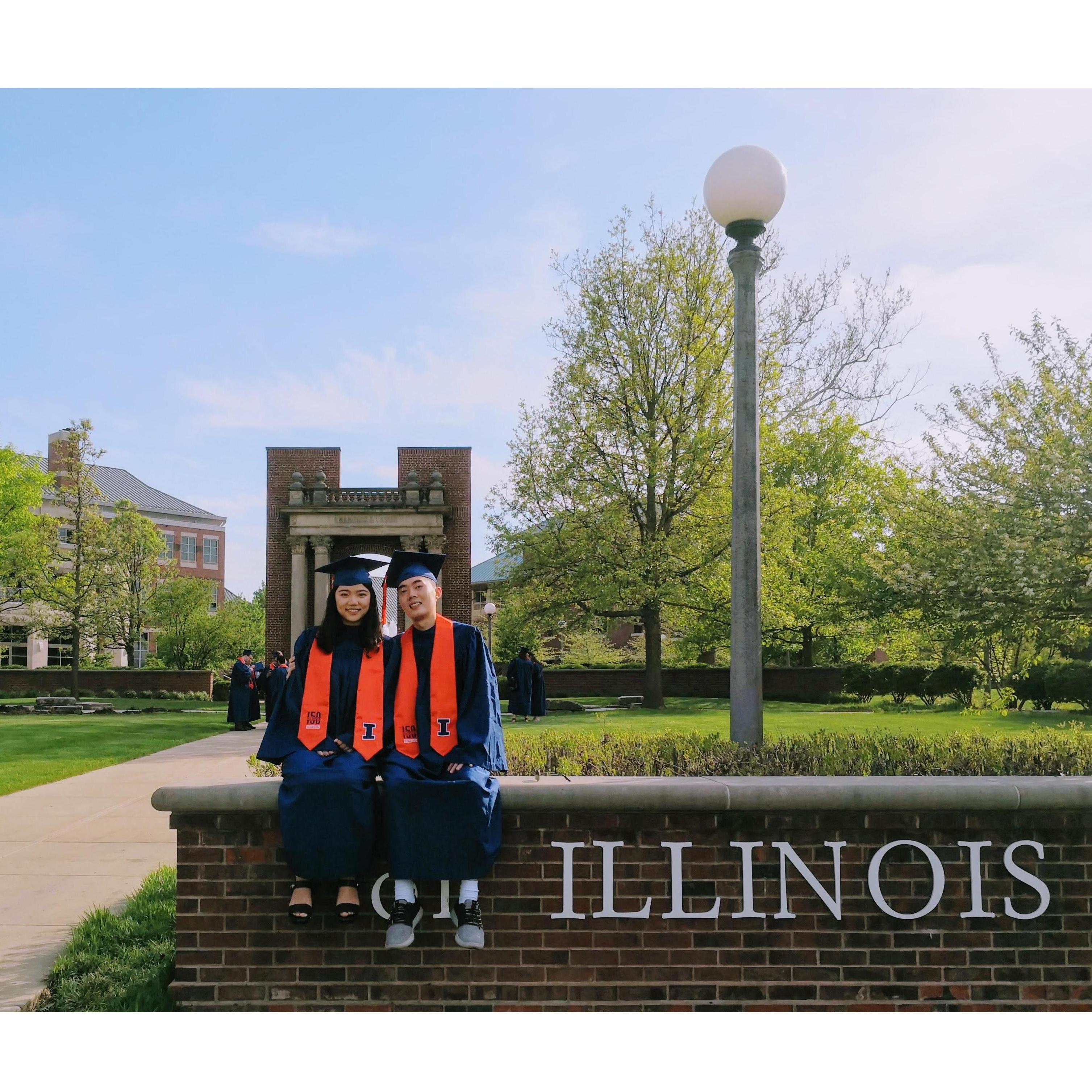 We were very lucky to be able to graduate together as Class of 2018 at UIUC, and to share the joy of reaching the first important milestone in life.
