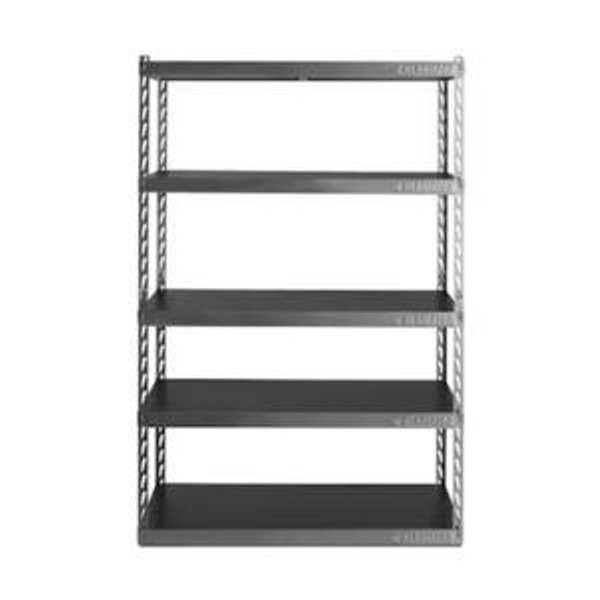 Gladiator Steel Heavy Duty 5-Tier Utility Shelving Unit (48-in W x 24-in D x 72-in H), Gray, (1000-lb Capacity Per Shelf)