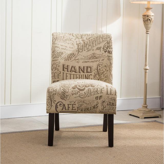 Crescentia 21.63'' Wide Tufted Polyester Slipper Chair