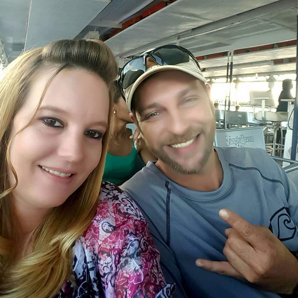 Our first vacation to Florida. This picture was taken before heading out on the Jungle Queen for a dinner and a show cruise.