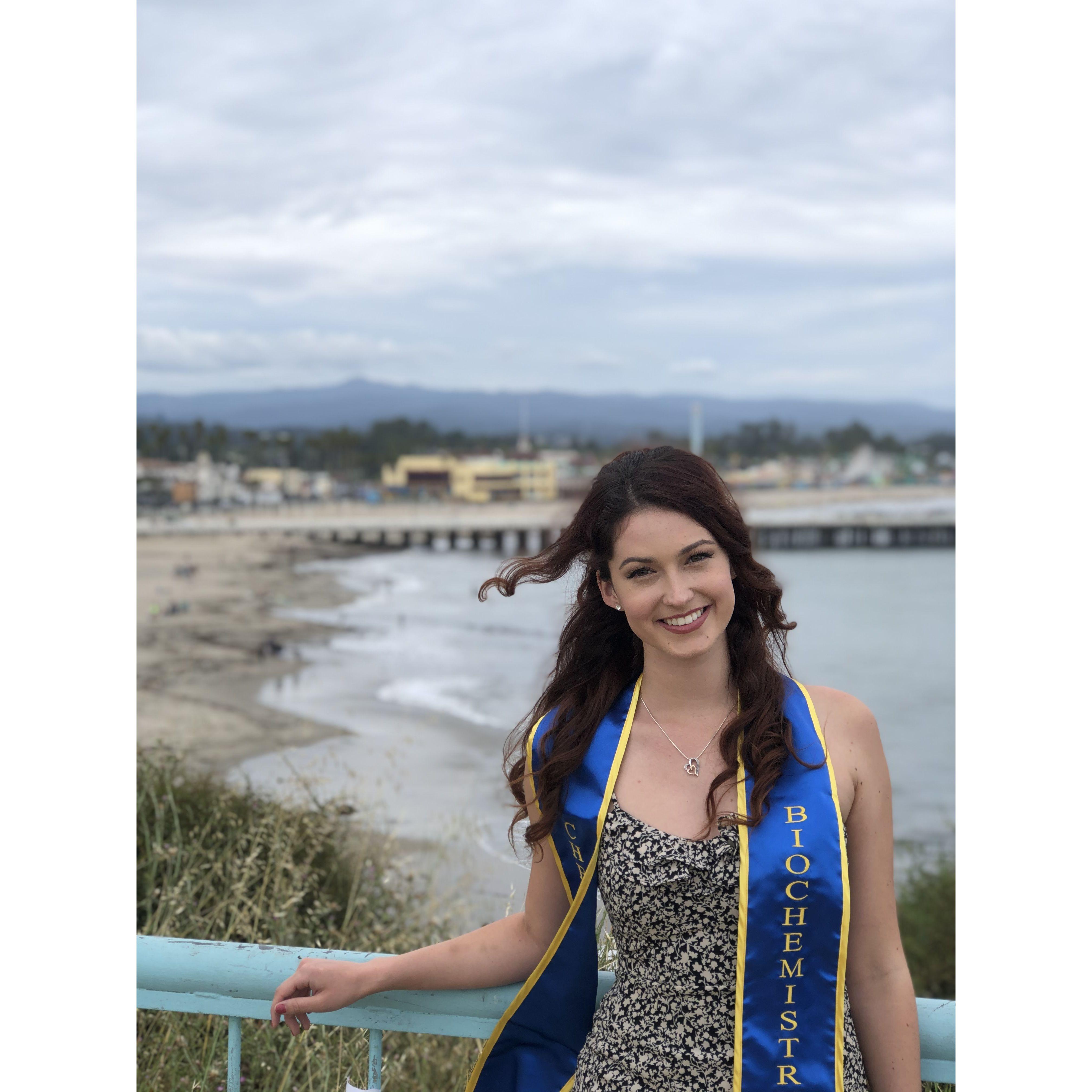 Jason takes Shannons grad photos. She did not get to walk during the ceremony because of COVID.