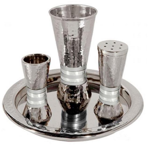 Havdallah Set - Hammer Work - Rings - Silver