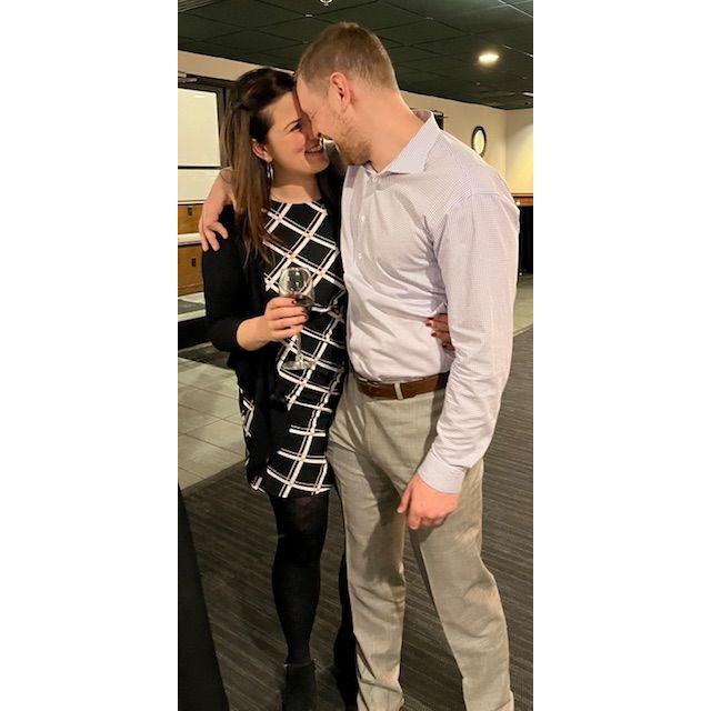 At a wedding together... but one of my favorite pictures of us :)