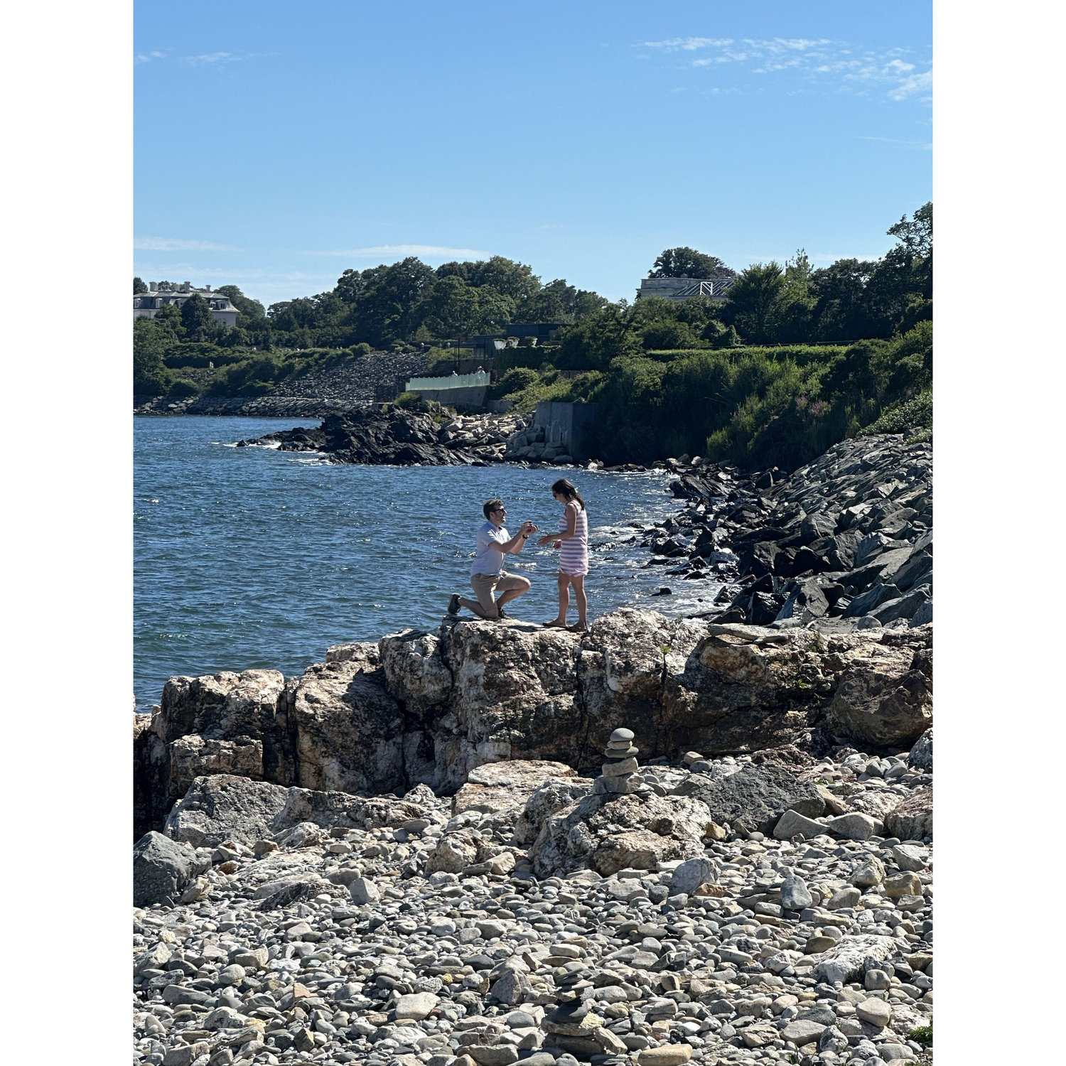 Newport, RI, July 2025 - He asked, she said yes!