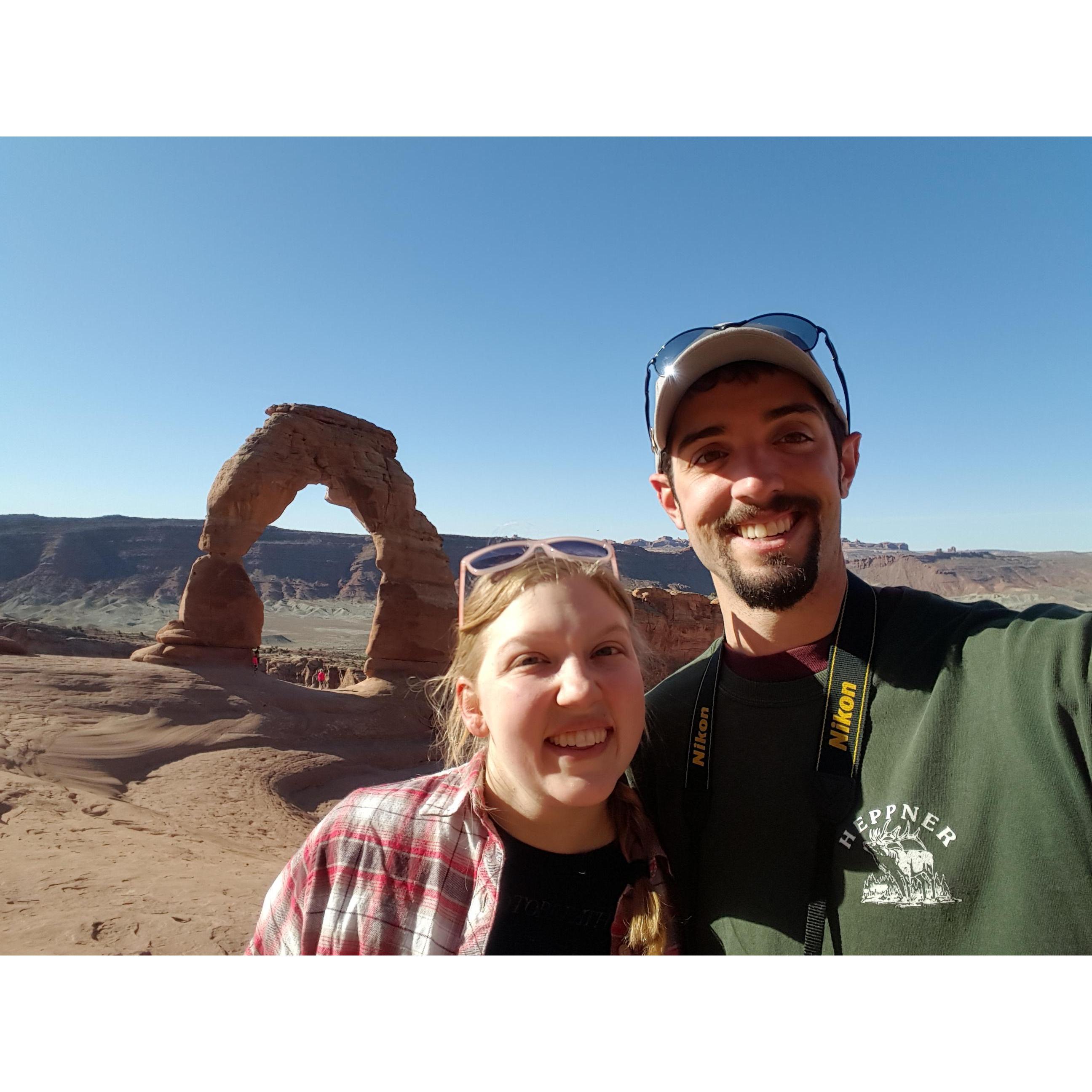 An early morning hike in Arches National Park was a great way to start the trip!
