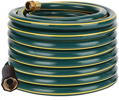 Solution4Patio Homes Garden 3/4 in. x 50 ft. Garden Hose Commercial, Kink Free, No Leaking, Heavy Duty, Brass Fitting, High Water Pressure, for Extremely Weather 12 Year Warranty, No DOP, ECO Friendly