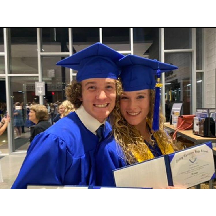 2022-Izaak and Abby graduate from Valley Christian high school together