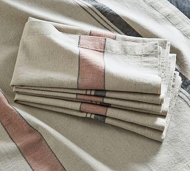 Sahara Multi Striped Cotton/Linen Napkins - Set of 4