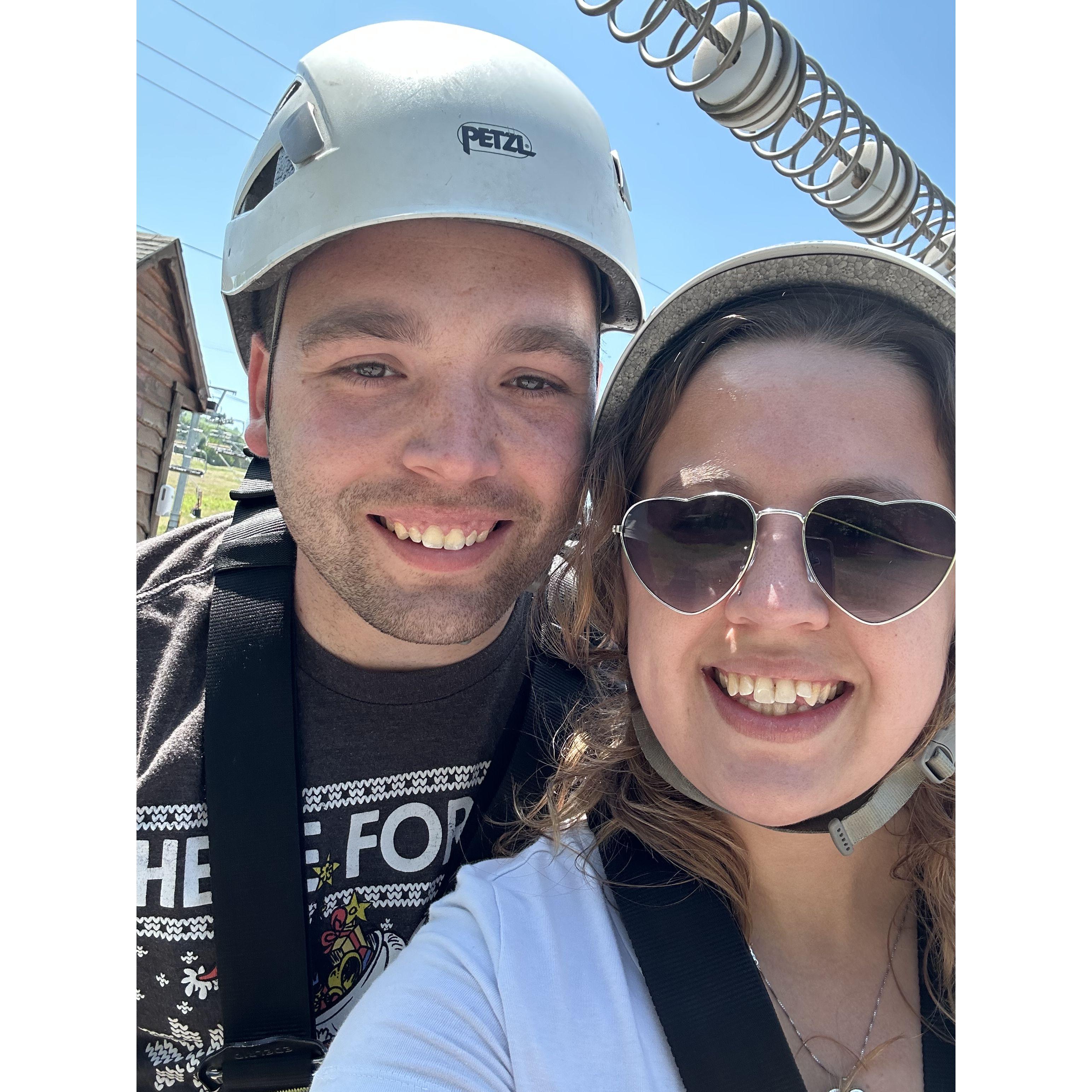 Ariana and Sean at Kalahari doing ziplining! One of their favorite spots!
