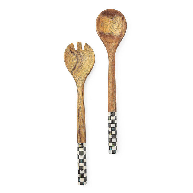 MacKenzie- Childs Wooden Salad Servers